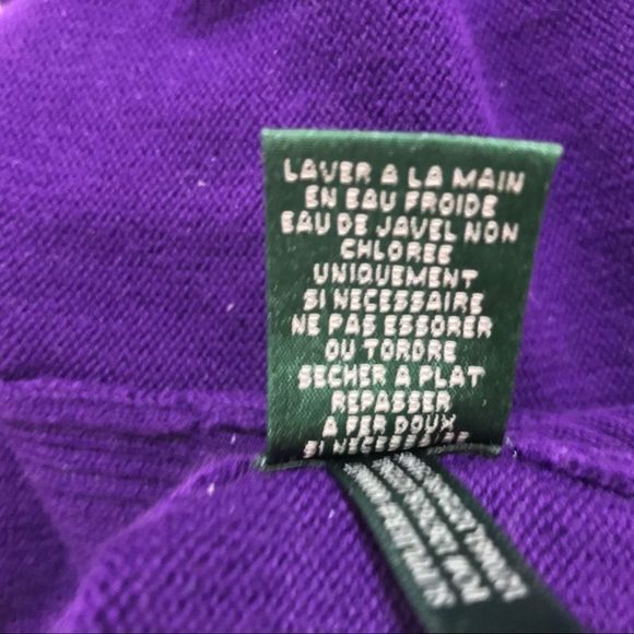 Lauren Ralph Lauren Women's Small Purple Cotton Knit Jacket with Gold Crown Logo - Picture 11 of 12